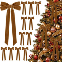 Velvet Christmas Tree Bow Ornament