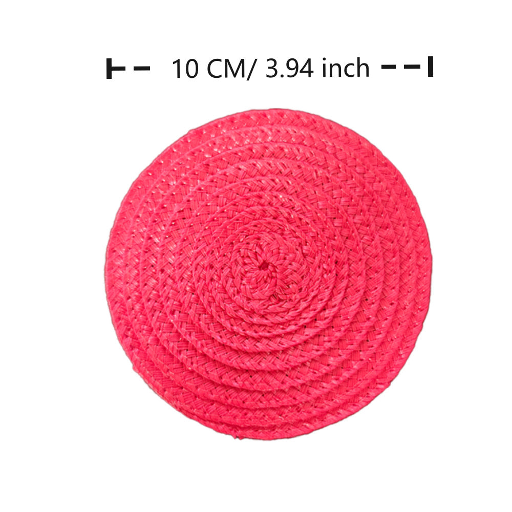 Round Woven PP Placemat Heat Resistant Dining Table Mat