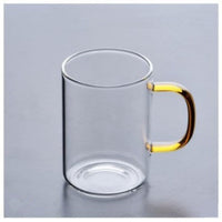 Borosilicate Glass Mug – Colorful Handle Drinking Cup