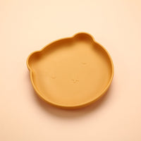 Bear Shaped Silicone Baby Plate Suction Toddler Feeding Dish