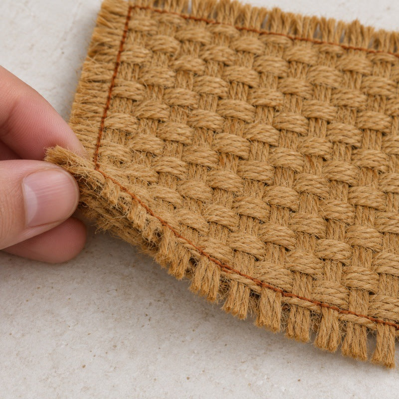 Woven Cotton Coaster Set（4Pc） – Square Rustic Drink Mats