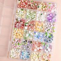 24 Compartment Resin Nail Art Charm Kit