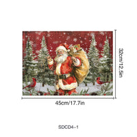 Christmas Snowman & Santa Placemat –  Holiday Table Mat for Christmas Dining Decor