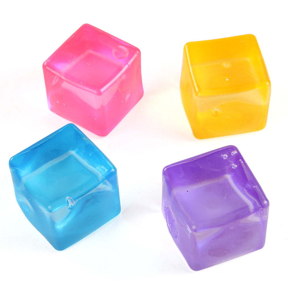 Cube Squeeze Ball Toy – Soft Gel Stress Relief Fidget Toy