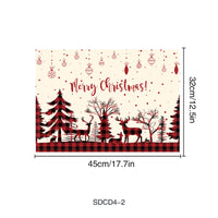 Christmas Plaid Placemat – Polyester Fabric Holiday Table Mat