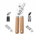 Multifunction Stainless Steel Can Opener & Bottle Opener with Wooden Handle