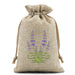 Lavender Print Burlap Drawstring Bag for Gifts and Small Item Storage