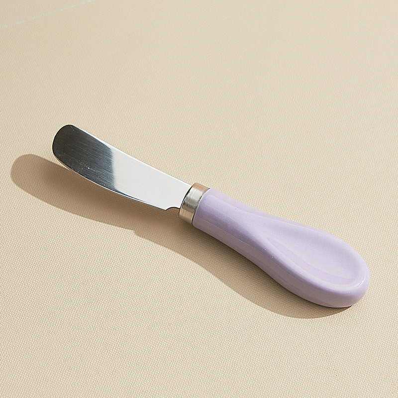 Ceramic Handle Spreader Knife – Stainless Steel Butter and Cheese Knife