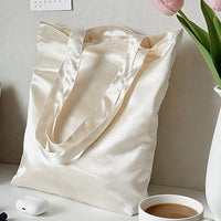 Satin Finish Polyester Tote Bag with Double Shoulder Handles