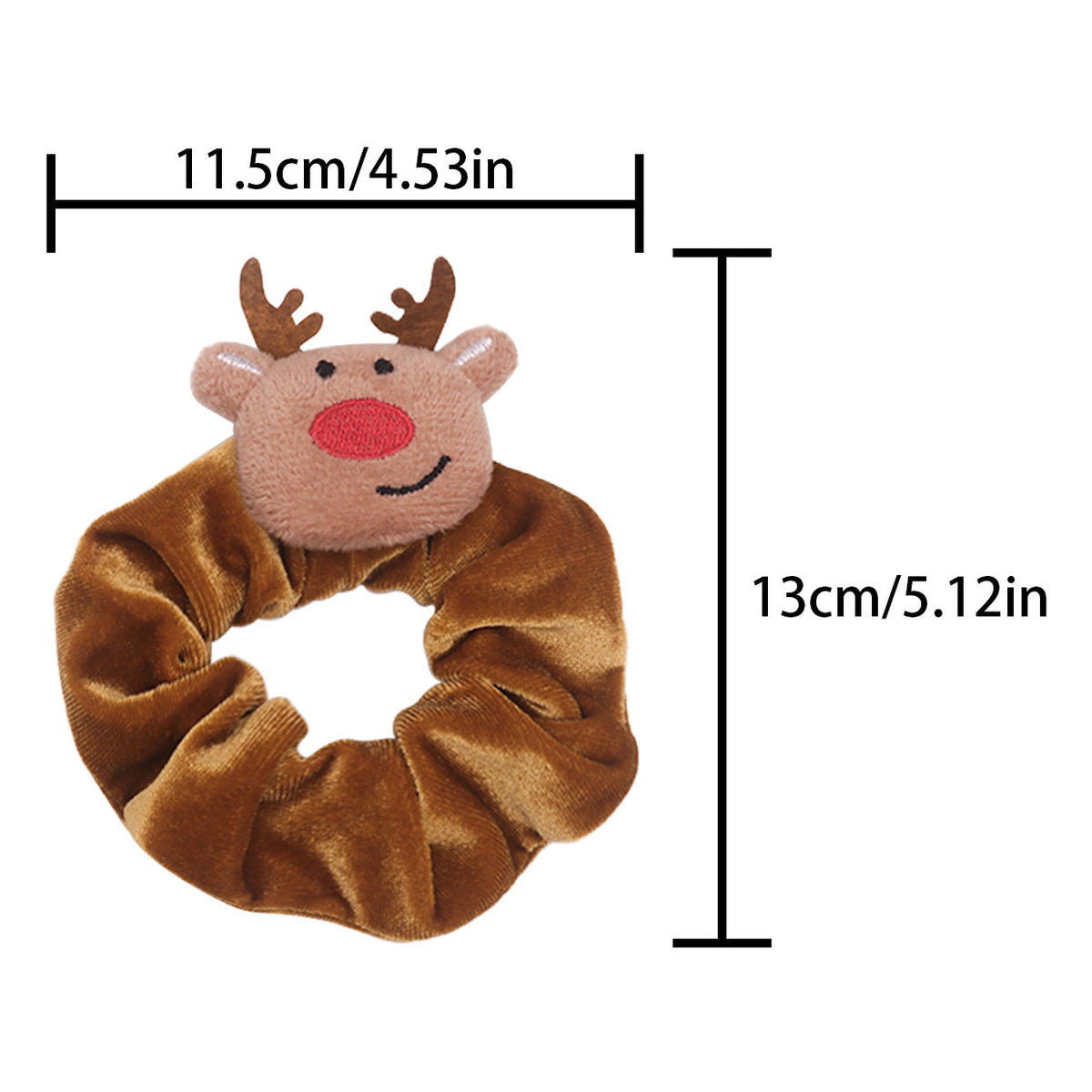 Christmas Bear Plush Hair Scrunchie Festive Hair Accessories