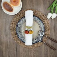 Rustic Double Pumpkin Napkin Rings for Thanksgiving