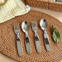 Stainless Steel Thickened Dinner Spoon Fork Modern Flatware Tableware