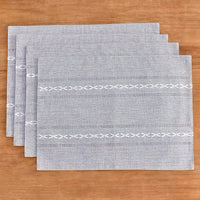 Woven Cotton Linen Placemat, Natural Heat-Resistant Table Mat for Coffee, Tea and Dining