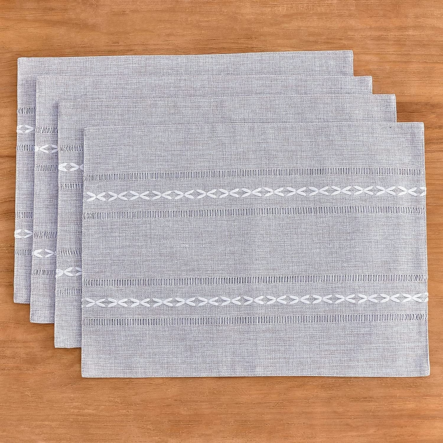 Woven Cotton Linen Placemat, Natural Heat-Resistant Table Mat for Coffee, Tea and Dining