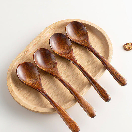 Camphor Wood Spoon Set – 4-Piece Natural Wooden Spoons