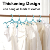 Foldable Travel Hanger Set – 6 Hangers, 12 Clips & Storage Bag