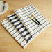 100% Cotton Table Mat – Blue Plaid & Striped Woven Placemat for Dining Table, Kitchen, Café, Restaurant & Home Decor