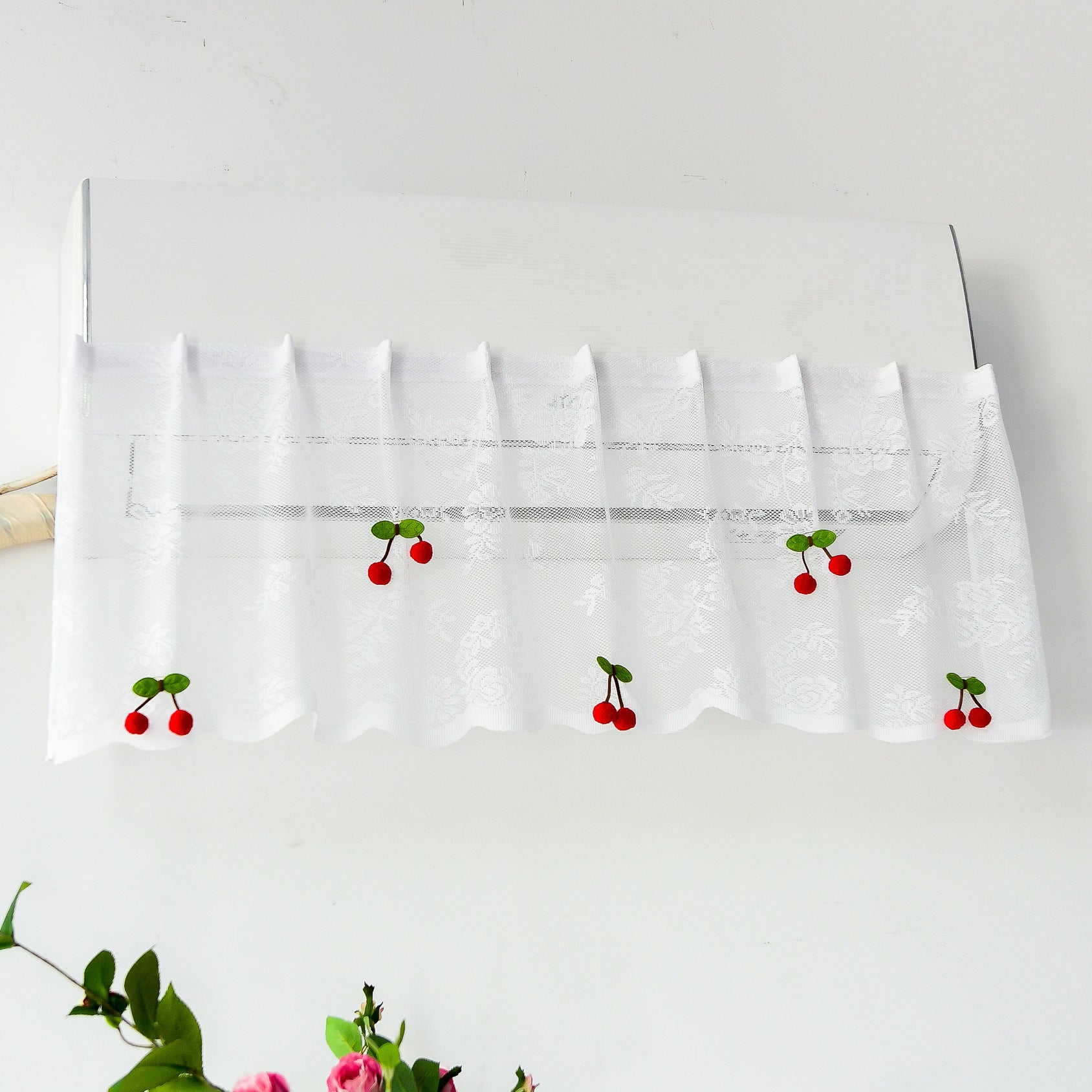 Lace Air Conditioner Deflector Curtain, Anti Direct Airflow Cover