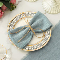 Fringed Cotton Napkins for Rustic Table Settings and Elegant Gatherings, 42 x 42 cm