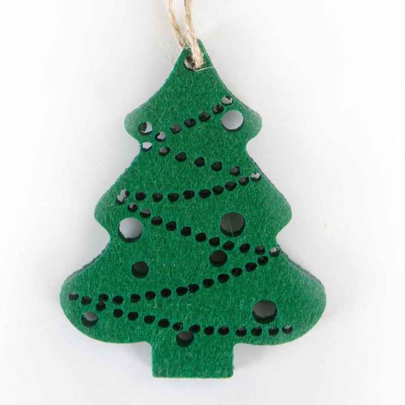 Christmas Felt Hanging Ornament Gingerbread Man Tree Bell Snowflake DIY Decoration