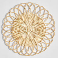 Handwoven Rattan Placemat – Rustic Table Mat & Coaster Collection