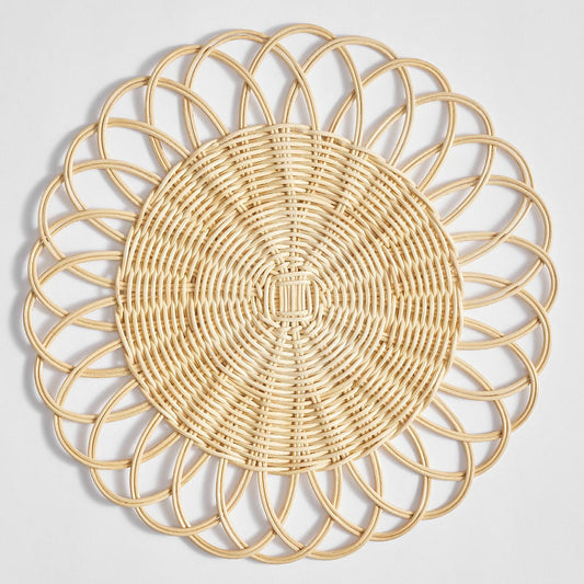 Handwoven Rattan Placemat – Rustic Table Mat & Coaster Collection