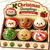 Christmas Dumpling Blind Box Squishy – Cute Holiday Stress Relief Toy for Christmas Gifts, Stocking Stuffers & Party Favors