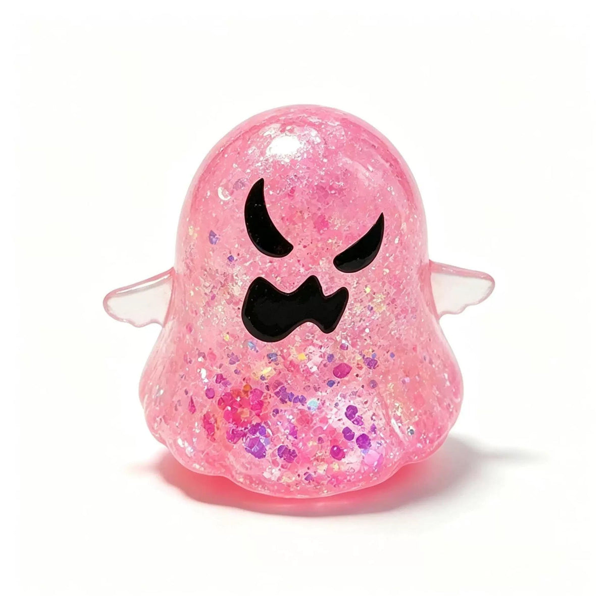 Halloween Ghost Squishy Toys – Glitter Ghost Stress Relief Fidget Toys, Soft Squeeze Toys for Kids Party Favors