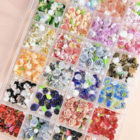 24 Compartment Resin Nail Art Charm Kit