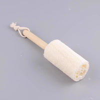 Natural Loofah Body Brush – Wooden Handle Bath Shower Brush for Skin Cleaning & Body Care