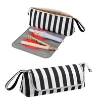 Striped Heat Resistant Hair Tool Bag with Fold Out Mat