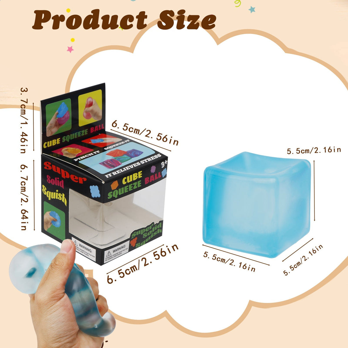 Candy Cube Squishy Toy – Slow Rising Stress Relief Sensory Fidget