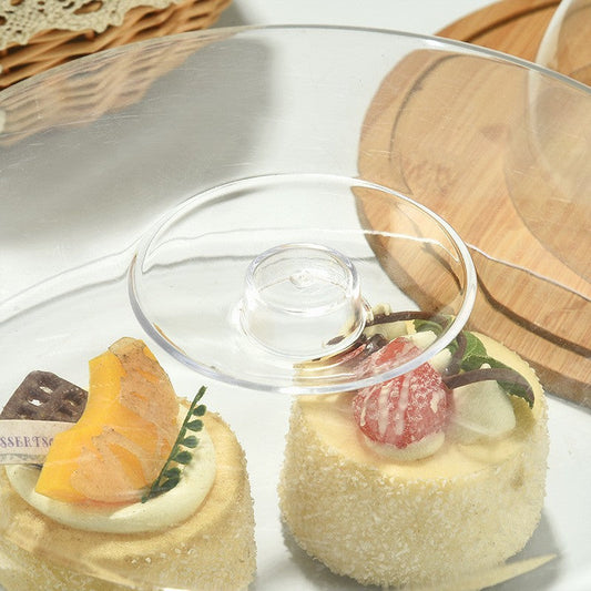 Acrylic Cake Dome Cover with Handle, Clear Food Display Cloche
