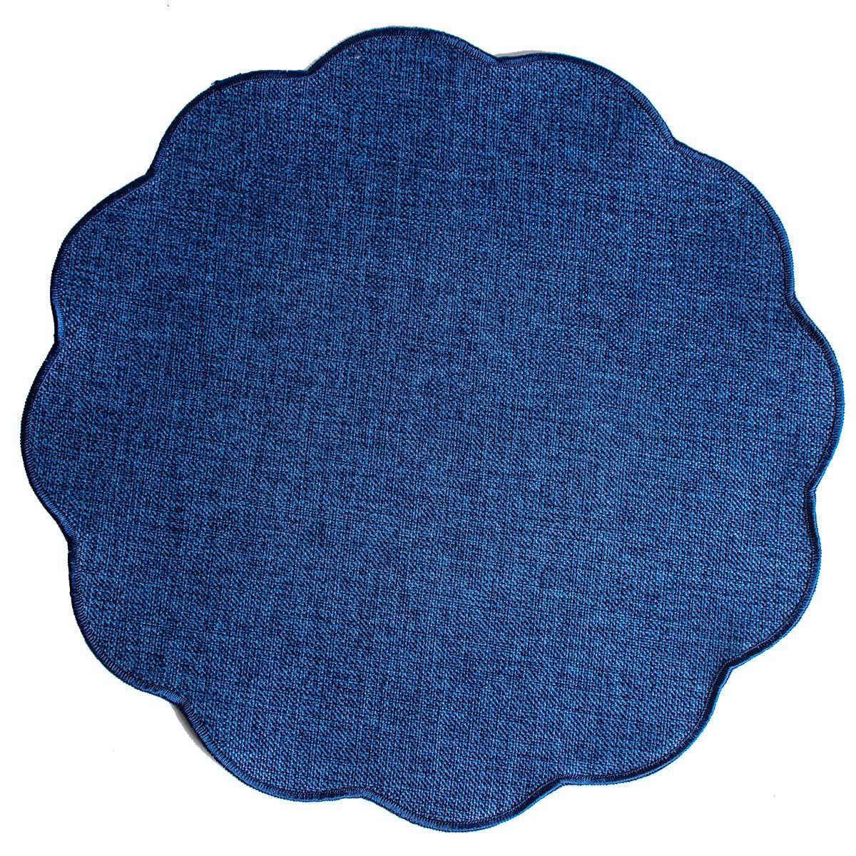 Scalloped Round Placemat – Woven Table Mat  for Dining Tables, Plates & Home Table Settings