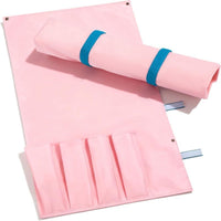 Portable Mahjong Rack Storage Mat – Polyester Roll-Up Organizer Bag with 4 Pockets for Mahjong Pushers, Racks, Travel & Game Night