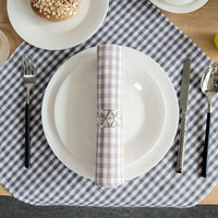Cotton Checkered Square Napkins, Ready-Stock Kitchen Towels for Home Dining