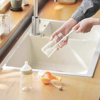 Silicone Cup Brush – Soft Bristle Bottle Cleaning Brush, 90° Corner Scrubber for Water Bottle Mug Glass Cup Kitchen Cleaning