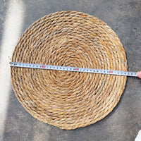 Handmade Natural Straw Woven Round Placemat, Rustic Table Mat