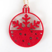 Christmas Felt Hanging Ornament Gingerbread Man Tree Bell Snowflake DIY Decoration