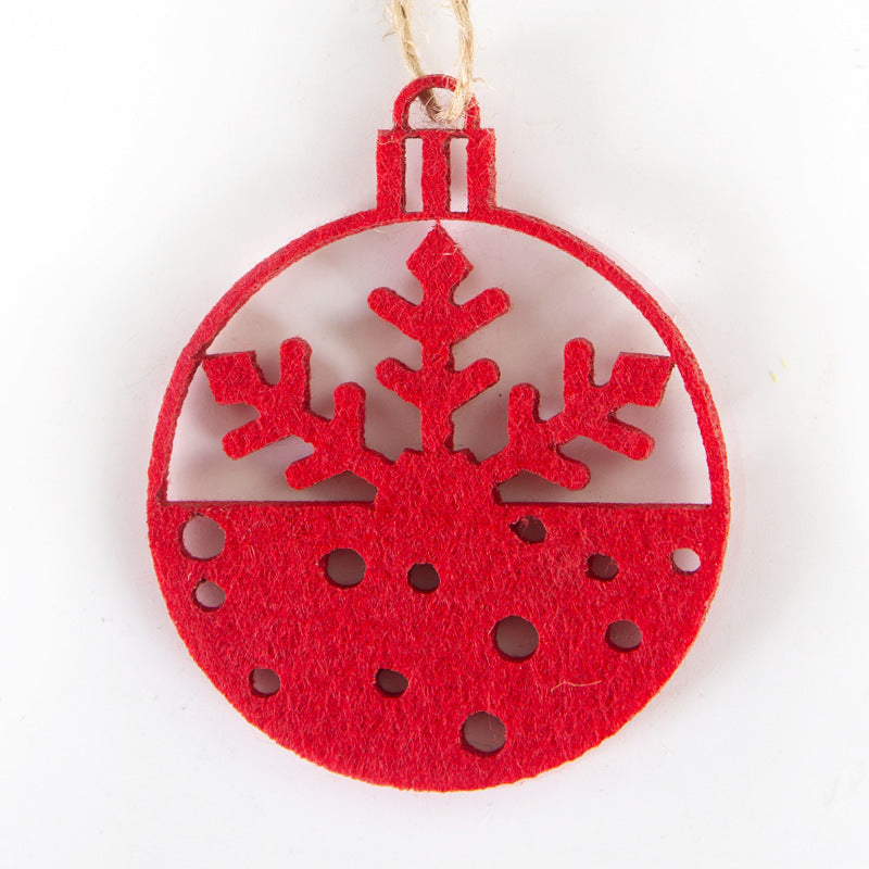 Christmas Felt Hanging Ornament Gingerbread Man Tree Bell Snowflake DIY Decoration