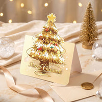 3D Christmas Tree Greeting Card Merry Christmas Pop Up Holiday Card