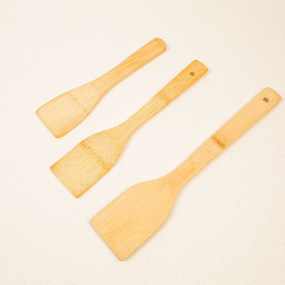 Natural Bamboo Cooking Spatula with Long Handle
