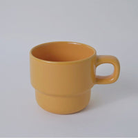 Stackable Ceramic Coffee Mug – 400ml Minimalist Drinking Cup with Handle