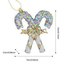Glitter Snowflake and Bow Christmas Ornaments