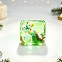 Christmas  Squishy Toy – 5.5CM Cute Holiday Sensory Squeeze Block with Mini Christmas Figures, Soft Stress Relief Fidget Toy