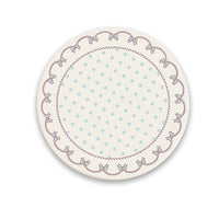 Round Diatomaceous Earth Coaster – Decorative Cup Mat with Gingham, Stripes, Hearts and Bow Patterns