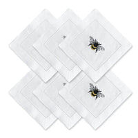 Bee Embroidered Linen Napkin – Decorative Table Linen for Dining & Entertaining