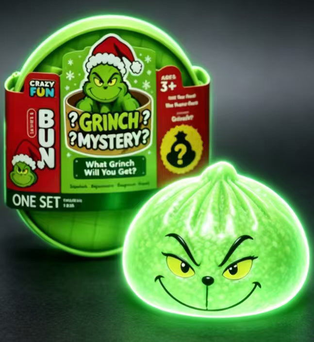 12-Pack Green Christmas Dumpling Squishy Toys, 8.5cm TPR Stress Relief Fidget Toys
