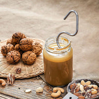 Stainless Steel Jar Stirrer – S-Shaped Mixing Tool for Nut Butter, Jam & Sauces