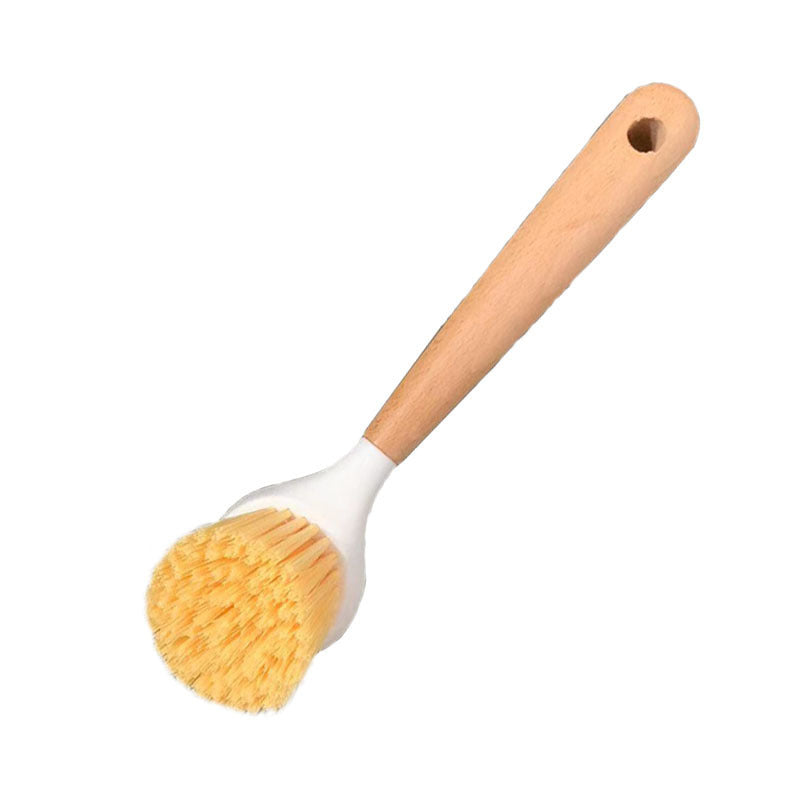 Wooden Handle Dish Scrub Brush Kitchen Pot Cleaning Brush